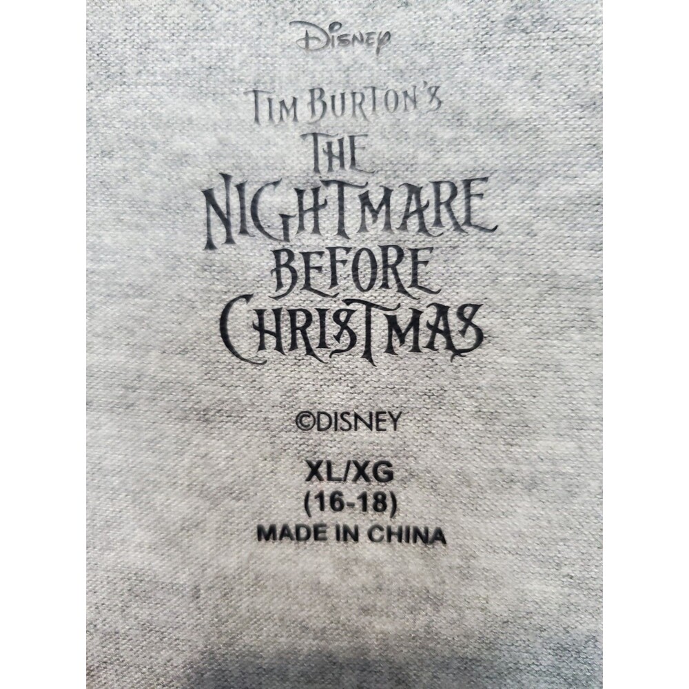 Disney Nightmare Before Christmas V-Day Lounger Sleepwear Knit Sleep Shirt XL - Picture 4 of 6